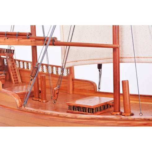 18" Unfinished Wood Hand Painted Model Boat