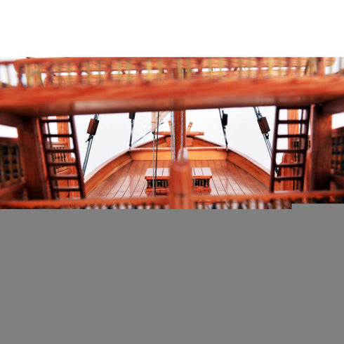 18" Unfinished Wood Hand Painted Model Boat