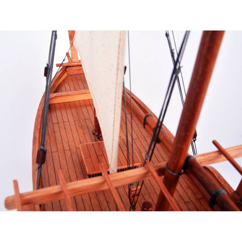 18" Unfinished Wood Hand Painted Model Boat