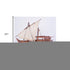 11" Unfinished Wood Hand Painted Model Boat