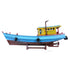 13" Unfinished Wood Hand Painted Model Boat