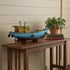 13" Unfinished Wood Hand Painted Model Boat
