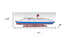14" Unfinished Wood Hand Painted Model Boat