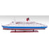 14" Unfinished Wood Hand Painted Model Boat