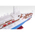 14" Unfinished Wood Hand Painted Model Boat