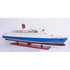 14" Unfinished Wood Hand Painted Model Boat