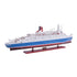 14" Unfinished Wood Hand Painted Model Boat