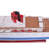 14" Unfinished Wood Hand Painted Model Boat