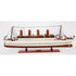 13" Unfinished Wood Hand Painted Model Boat
