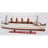13" Unfinished Wood Hand Painted Model Boat