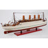 13" Unfinished Wood Hand Painted Model Boat