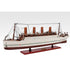 13" Unfinished Wood Hand Painted Model Boat