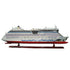 11" Unfinished Wood Hand Painted Model Boat