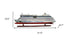 11" Unfinished Wood Hand Painted Model Boat