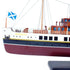 11" Unfinished Wood Hand Painted Model Boat
