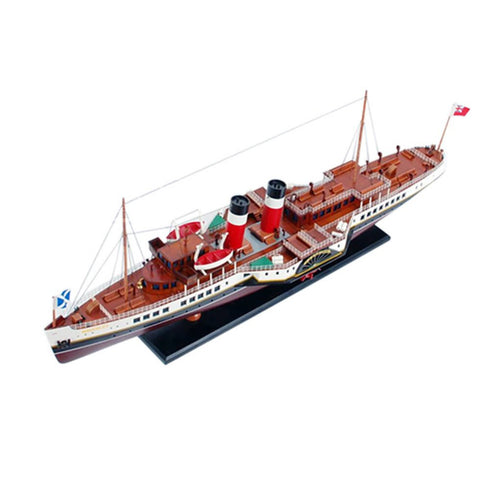 11" Unfinished Wood Hand Painted Model Boat