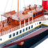 11" Unfinished Wood Hand Painted Model Boat