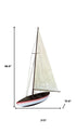 67" Unfinished Wood Hand Painted Model Boat