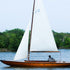 67" Unfinished Wood Hand Painted Model Boat