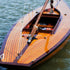 67" Unfinished Wood Hand Painted Model Boat