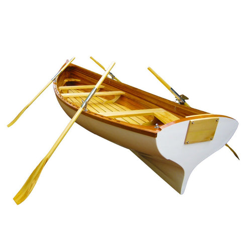 30" Unfinished Wood Hand Painted Model Boat