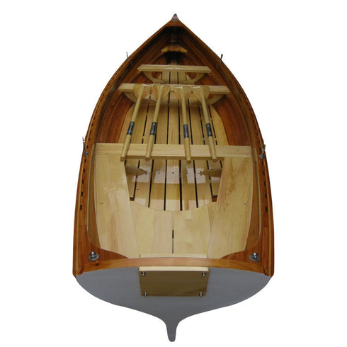 30" Unfinished Wood Hand Painted Model Boat