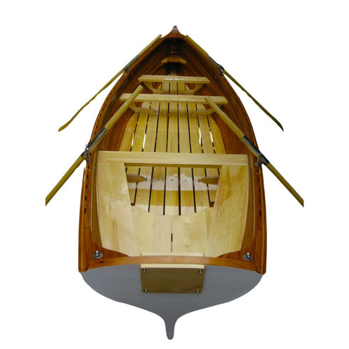 30" Unfinished Wood Hand Painted Model Boat