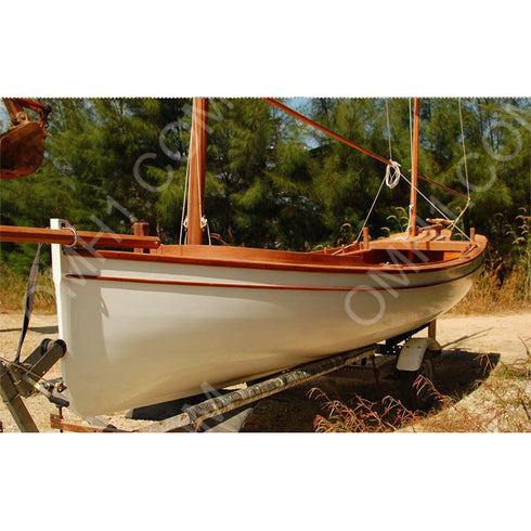 41" Unfinished Wood Hand Painted Model Boat