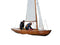 32" Unfinished Wood Hand Painted Model Boat