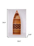 74" Unfinished Wood Hand Painted Model Boat