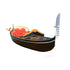71" Unfinished Wood Hand Painted Model Boat