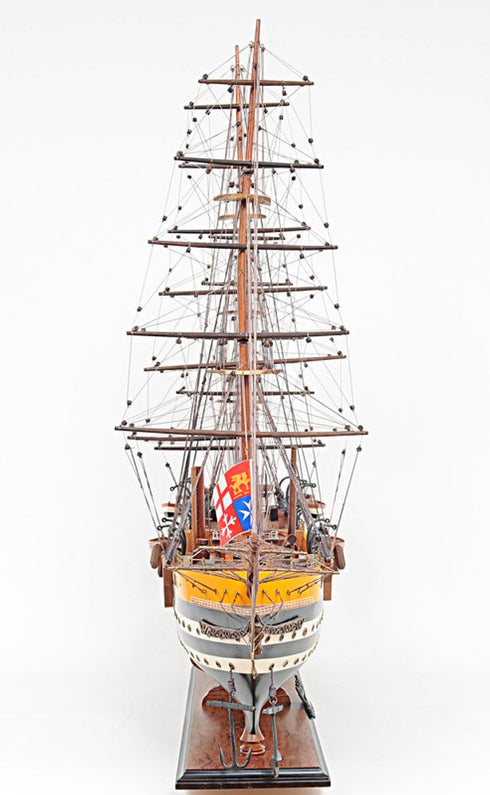 38" Unfinished Wood Hand Painted Boat Model Boat