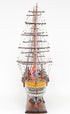 38" Unfinished Wood Hand Painted Boat Model Boat