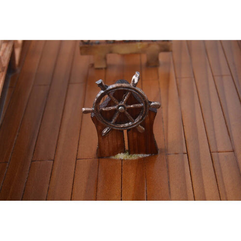 32" Unfinished Wood Hand Painted Model Boat
