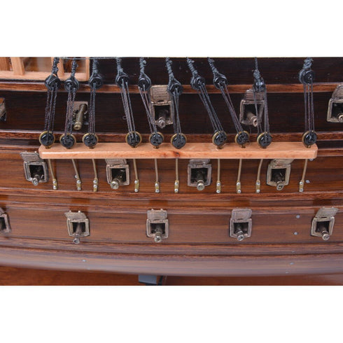 32" Unfinished Wood Hand Painted Model Boat