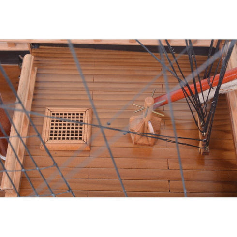 32" Unfinished Wood Hand Painted Model Boat