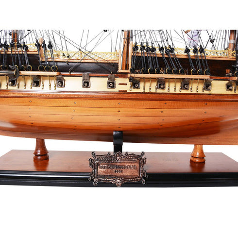 25" Unfinished Wood Hand Painted Model Boat