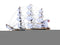 25" Unfinished Wood Hand Painted Model Boat