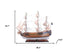 31" Unfinished Wood Hand Painted Model Boat