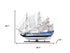 33" Unfinished Wood Hand Painted Model Boat