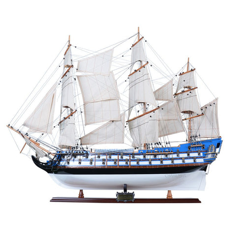 33" Unfinished Wood Hand Painted Model Boat