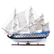 33" Unfinished Wood Hand Painted Model Boat