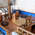 33" Unfinished Wood Hand Painted Model Boat