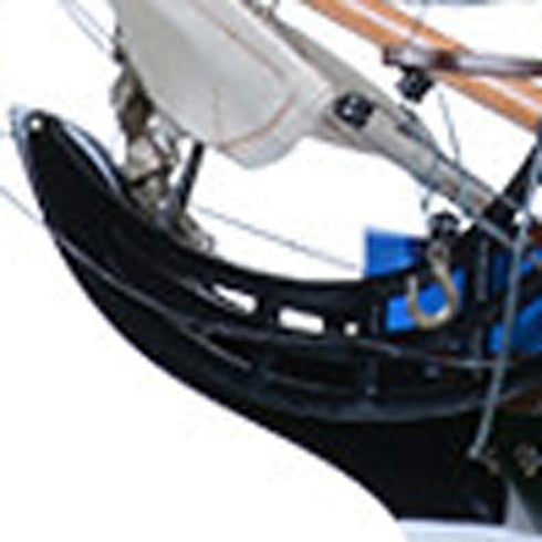 33" Unfinished Wood Hand Painted Model Boat