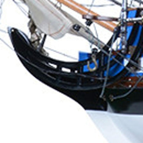 33" Unfinished Wood Hand Painted Model Boat