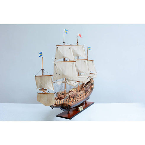 50" Unfinished Wood Hand Painted Model Boat