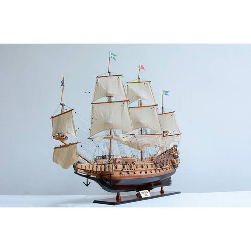 50" Unfinished Wood Hand Painted Model Boat