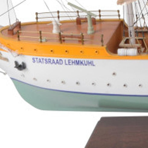 25" Unfinished Wood Hand Painted Model Boat