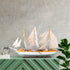 25" Unfinished Wood Hand Painted Model Boat