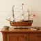 21" Unfinished Wood Hand Painted Model Boat